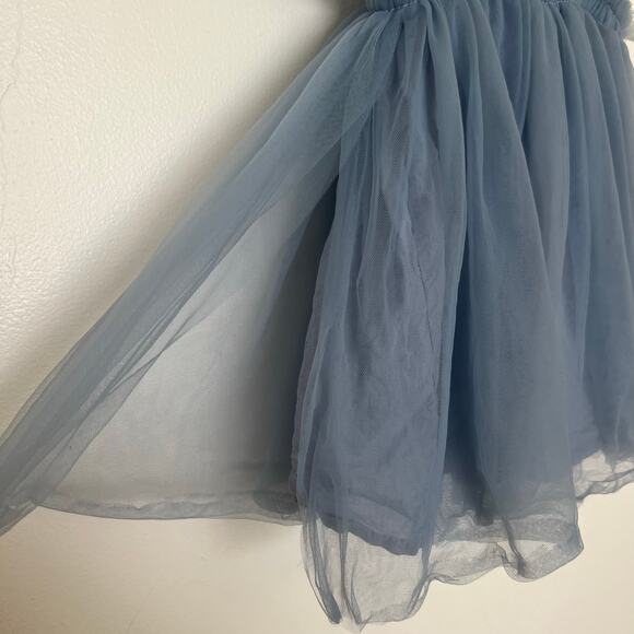 Blue Tulle Tutu Ruffle Baby Dress, Size 70 (6 Months) Wedding Birthday Occasion - Picture 9 of 10